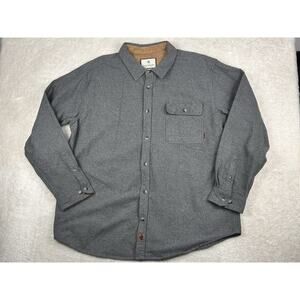 Legendary Whitetails Buck Camp Flannel Shirt Mens 2XL Gray Cotton Long Sleeves